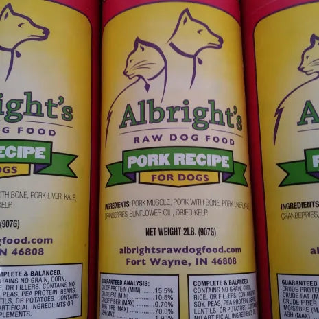 Albright's Raw Dog Food- Pork Recipe