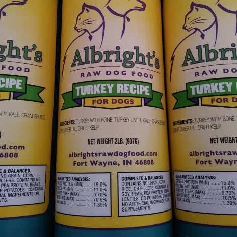 Albright's Raw Dog Food- Turkey Recipe